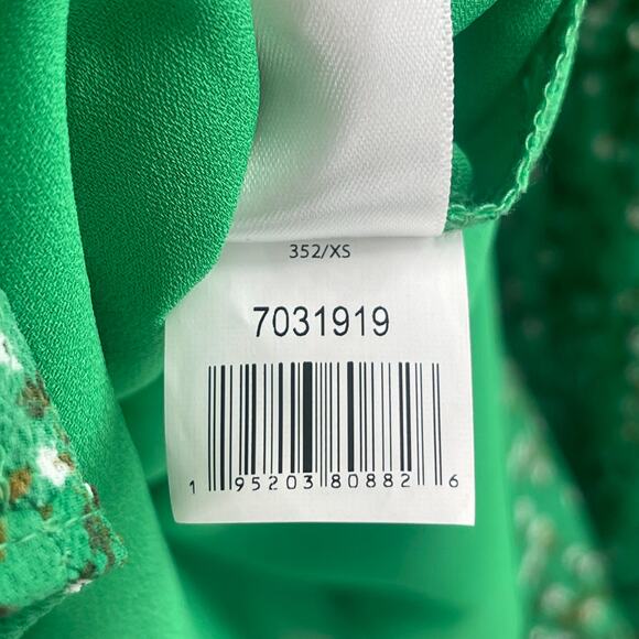 CECE Dress Size Extra Small Green Halter Swing Floral Tie Back Harmony Blossoms - Picture 10 of 10